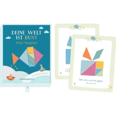 Abbildung von Schachtelspiel Deine Welt ist bunt: Bibel Tangram: Tangram 24 Bilderrätsel