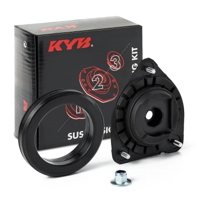 Abbildung von KYB SM1533 Reparatursatz, Federbeinstützlager Vorderachse Suspension Mounting Kit RENAULT: Laguna 3 Grandtour, 3, III Coupe