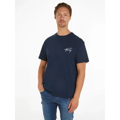 Abbildung von Tommy Jeans Signature TEE Unisex Tshirt basic, Größe: Small, Dark night navy