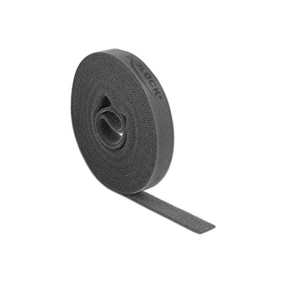 Abbildung von Delock Klettband auf Rolle L 5 m x B 15 mm grau
