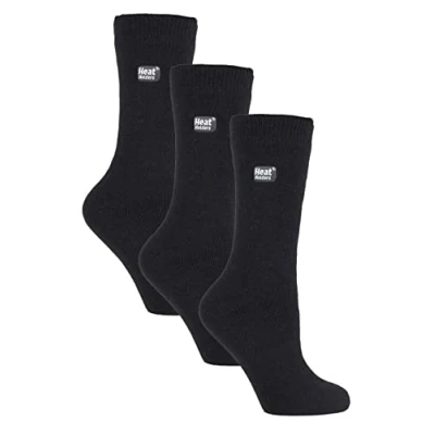 Abbildung von HEAT HOLDERS Lite Damen 3er Pack Thermosocken für Winter Socken mit Innenfleece (37 42, Schwarz)
