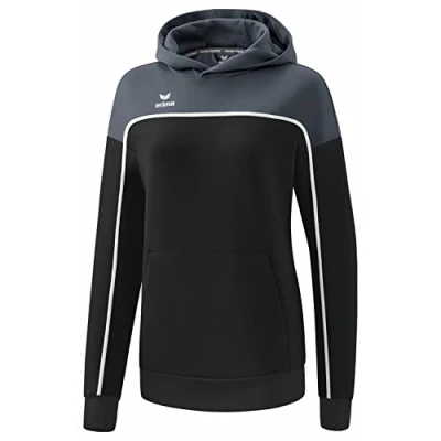 Abbildung von Erima Change BY Kapuzenpullover, Damen, Größe: 36, Black grey slate weiss