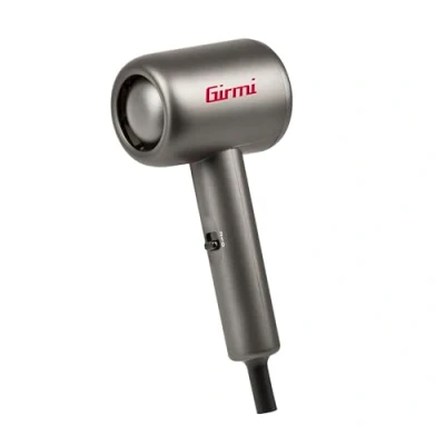 Abbildung von Girmi PH04 Reise Haartrockner, 1000 W, 2 Geschwindigkeiten, Temperaturen, kompaktes Design, leicht, grau