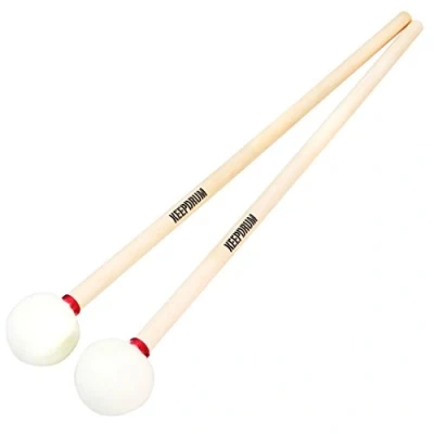 Abbildung von keepdrum FT7 Paukenschlägel weich Timpani Handpan Schlägel Mallets 35mm Kopfdurchmesser 1 Paar