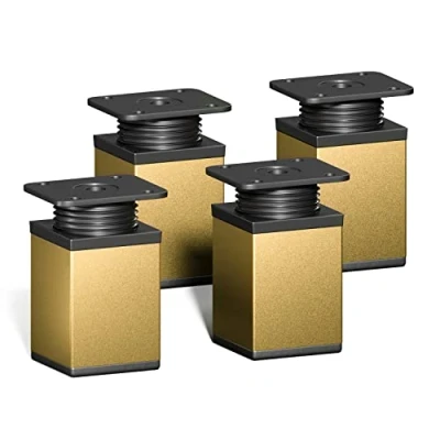 Abbildung von sossai® Möbelfuß Design Möbelfüße, 4er &amp; 8er Set, höhenverstellbar, (4 St), Farbe: Gold