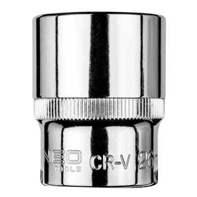 Abbildung von NEO TOOLS 08 426 Steckschlüsseleinsatz 1/2Zoll 26 mm Chrom Vanadium Stahl Sechskant