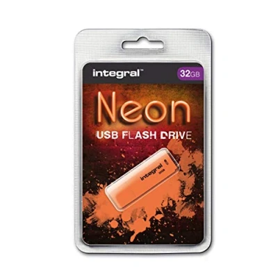 Abbildung von Integral 32GB Neon Orange USB 2.0 Flash Laufwerk