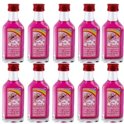 Abbildung von Krugmann 10 x Feen Staub Himbeer Vanille Likör Mini 15% Vol á 20 ml