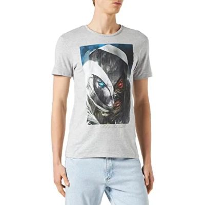 Abbildung von Marvel Herren Memoonxts003 T Shirt, Grau meliert, L
