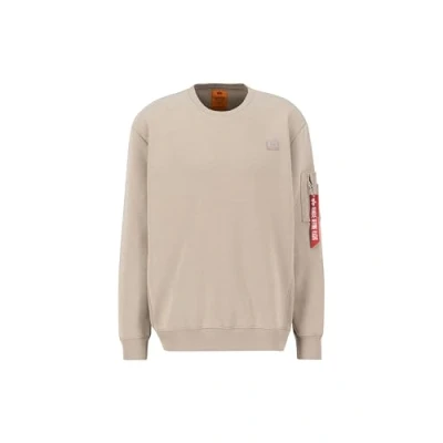 Abbildung von Alpha Industries Herren X Fit Label Sweater, Vintage Sand, XXL