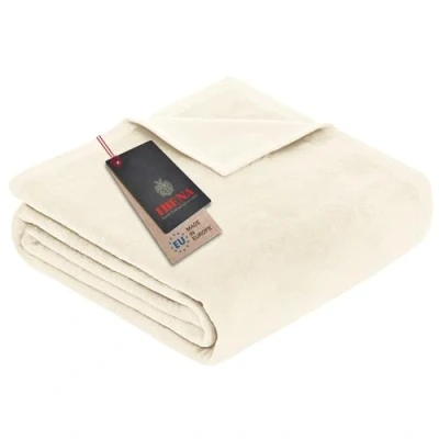 Abbildung von Wohndecke Luxus, IBENA, verschiedene Größen, unifarbenes Design, Kuscheldecke