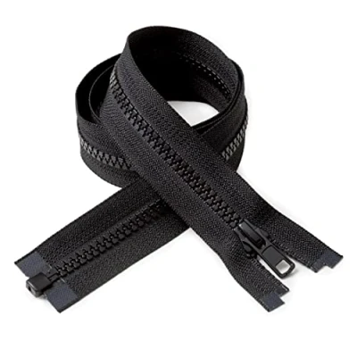 Abbildung von Ipea BSLAM100/20 Reißverschluss, Größe #5, teilbar, Länge 100 cm, Breite 30 mm, Schwarz, 2 Stück.