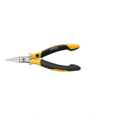 Abbildung von Wiha Flachzange Professional ESD flache, kurze Backen (26806) 120 mm für empfindliche elektronische Bauteile, Schutz von Komponenten durch elektrostatisch ableitendes Werkzeug, dissipativ, Werkzeug mit Oberflächenwiderstand