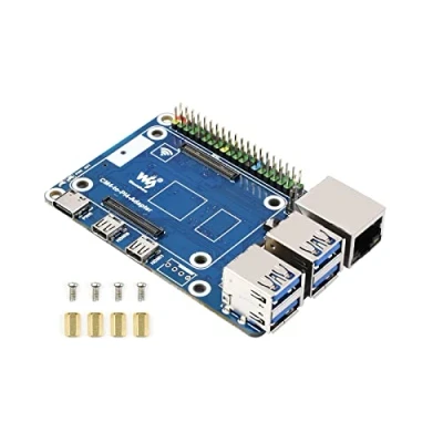 Abbildung von CM4 auf Raspberry Pi 4B Adapter, Alternative Lösung für 4B, Onboard Standard Anschluss, 4 CH USB 3.0 Ports, RJ45 Gigabit Ethernet Port, PoE Header etc.
