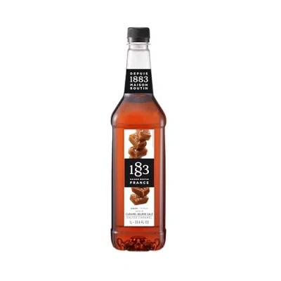 Abbildung von 1883 Salted Caramel Sirup Qualität aus Frankreich 1 Liter PET Flasche Vegan