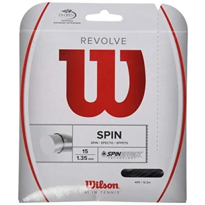 Abbildung von Wilson Unisex Tennissaite Revolve, schwarz, 12,2 Meter, 1,25 mm, WRZ946900