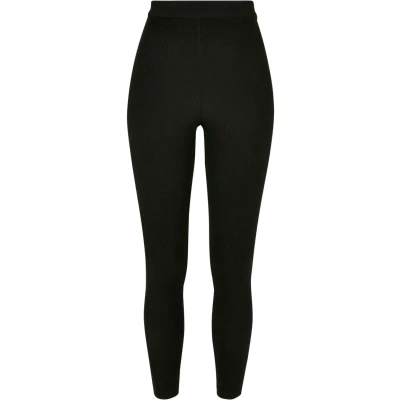 Abbildung von Urban Classics RIB KNIT Leggings Hosen, Damen, Größe: XXL, Black