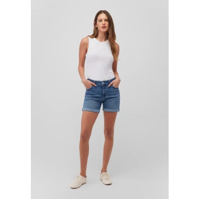 Abbildung von Mavi Boyfriend Pixie Jeans Shorts, Damen, Größe: 28, Dark brushed venice