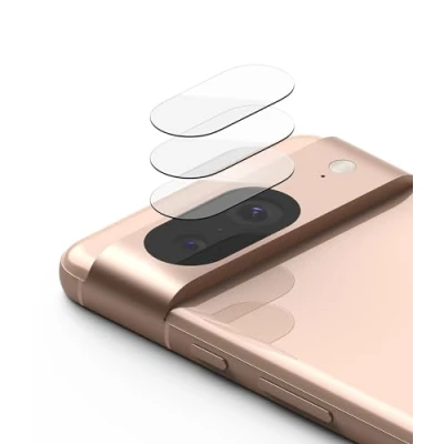 Abbildung von Ringke Camera Glass Kompatibel mit Google Pixel 8 (2023) 3 Stück Kamera Glas Schutzfolie Anti Kratzer Gehärtetes Kameralinsen Schutz