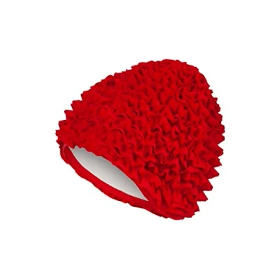 Abbildung von Fashy Badekappe Badehaube Rüschenbadehaube Rüschen Damen Rot 3448 40