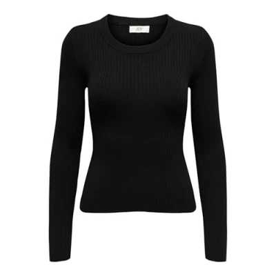 Abbildung von JDY Damen Jdyplum L/S O Neck Pullover KNT Noos Strickpullover, Black, XS