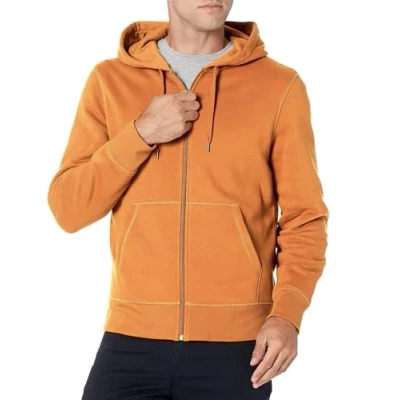 Abbildung von Amazon Essentials Herren Fleece Kapuzenpulli mit durchgehendem Reißverschluss (erhältlich in den Größen Big &amp; Tall), Muskat, XXL