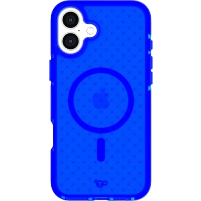 Abbildung von tech21 EvoCheck für iPhone 16 Plus kompatibel mit MagSafe Aufprallschutz Hülle in Kobaltblau