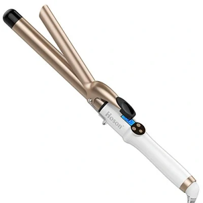 Abbildung von Hoson 25mm Lockenstab Pro Curl, Keramik Turmalin Beschichtung Lockenstab, LCD Display 9 Hitzeeinstellung 110 ℃ 210 mit Handschuh für alle Haartypen