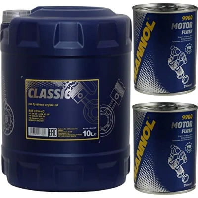 Abbildung von 10L MANNOL Motoröl Classic 10W 40 Motorspülung Motor Flush Reiniger