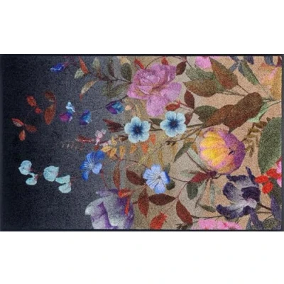 Abbildung von wash+dry by Kleen Tex Teppich &quot;Midnight Blooms&quot;, rechteckig, 7 mm Höhe