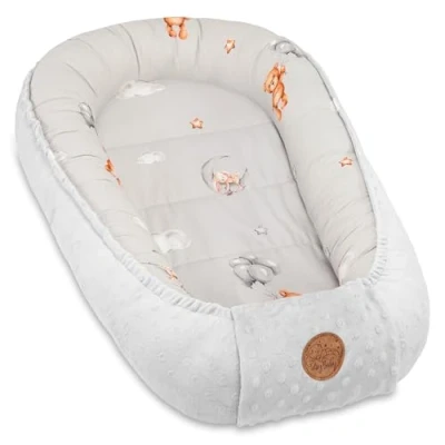 Abbildung von Warmes Nestchen Baby 90x50 cm Kuschelnest Neugeborene Winter/Herbst Kokon Babynest Teddybären