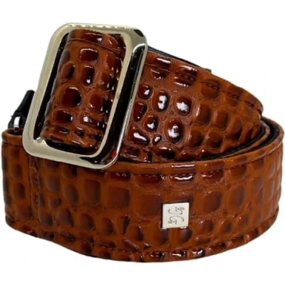 Abbildung von GET&#039;M Gitarrengurt Aussie Gator Caramel 2&quot; Guitar Strap