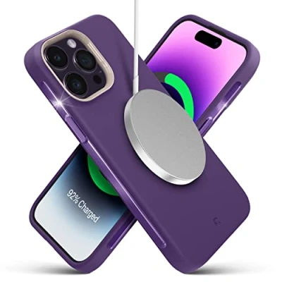Abbildung von CYRILL von Spigen Ultra Color Mag [Kompatibel mit iPhone 14 Pro (6.1&quot;)] MagSafe] Magnetisches Kabelloses Laden TPU PC dünn Handyhülle Taro
