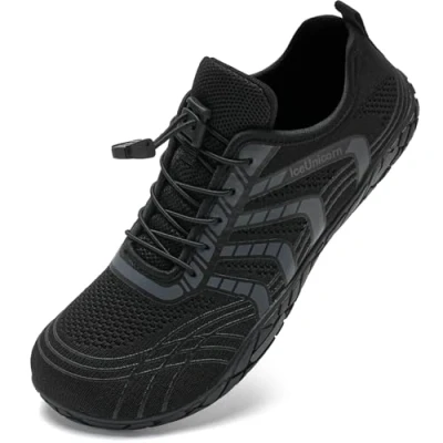 Abbildung von IceUnicorn Badeschuhe Damen Herren Strandschuhe Wasserschuhe Aquaschuhe Schwimmschuhe Surfschuhe Sommer Unisex(Linie schwarz,43EU)