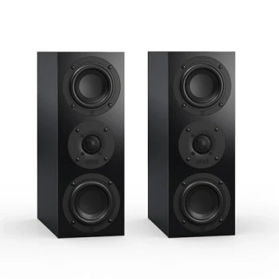 Abbildung von Nubert nuBoxx B 50 Schwarze Centerlautsprecher 2 Stück Passivboxen für modernes wohnen Kompaktlautsprecher Heimkino Lautsprecher bis 60 Hz Ideale Lowboardboxen