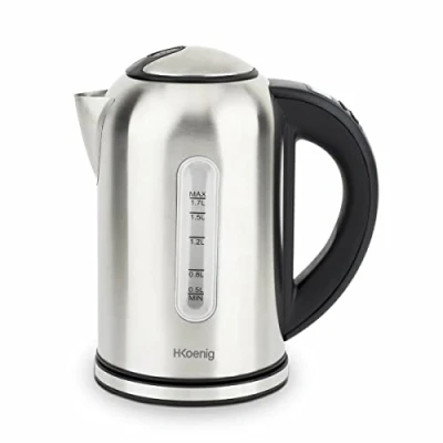 Abbildung von BOE50 Wasserkocher, programmierbar, 1,7 l, Edelstahl, 40 bis 100 C, Silberfarben