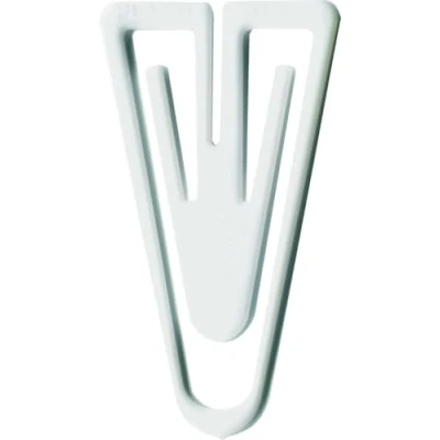 Abbildung von Laurel Plastiklips aus Polystyrol, 25 mm, weiß