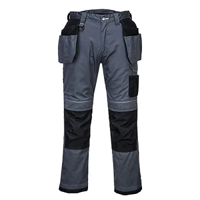 Abbildung von Portwest PW3 Arbeitshose mit Holstertaschen, Größe: 42, Farbe: Zoom Grau/Schwarz Short, T602ZBS42