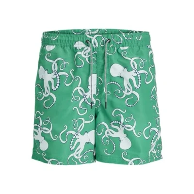 Abbildung von JACK&amp;JONES PLUS Herren JPSTFIJI JJSWIM AOP SS24 LY PLS Badeshorts, Green Bee, 46 EU