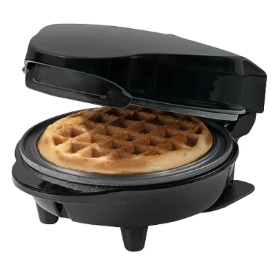 Abbildung von bestron Waffeleisen AMW500 Mini, 550 W, für klassische Waffeln, kleiner Waffelmaker mit Antihaftbeschichtung