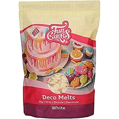 Abbildung von FunCakes Deco Melts Weiß Tauchen, drippen, dippen und dekorieren! in der Mikrowelle schmelzen jede Form gießen, 1 kg