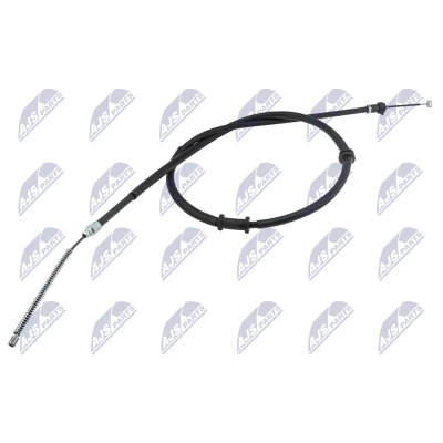 Abbildung von NTY HLR CT 023 Handbremsseil hinten links 1677, 1402 Trommelbremse FIAT: Fiorino III Kasten / Kombi