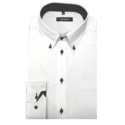 Abbildung von Huber Hemden Langarmhemd HU 0098 Button Down Kragen, Regular Fit gerader Schnitt, Made in EU!