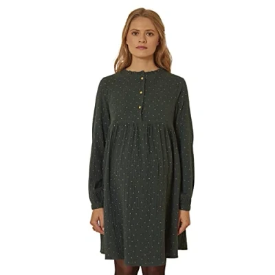 Abbildung von VERTBAUDET Bedrucktes Kleid aus Baumwollgaze, Schwangerschaft und Stillzeit, grün, 36
