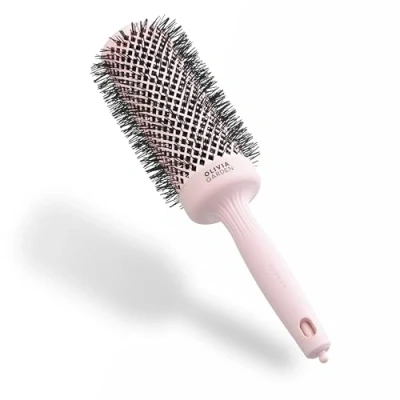 Abbildung von Olivia Garden Expert Blowout Speed Pastellrosa 55 Keramik Rundbürste mit extra langem Barrel für 25% schnellere Blowouts