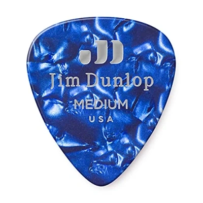 Abbildung von JIM DUNLOP 483R10MD Zelluloid, echtes Blau, Medium, 72 Stück