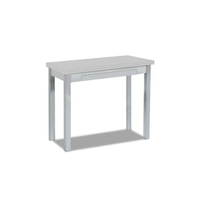 Abbildung von ASTIMESA Buchartig Küchentisch, Metall Glas Holz, grau, 80x40cm