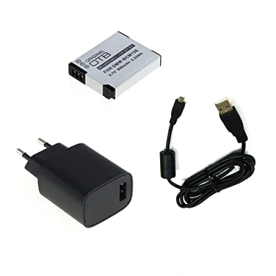 Abbildung von bg akku24 Ladegerät, Akku und Ladekabel, Datenkabel, USB Kabel für Panasonic Lumix DMC FT5, TZ41, TZ55, TZ56, TZ57, TZ58, TZ60, TZ61, TZ70, TZ71