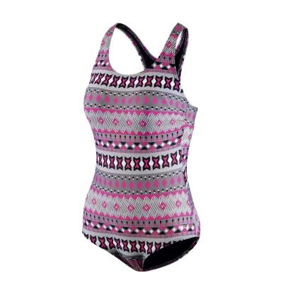 Abbildung von BECO the world of aquasports Geoglam Badeanzug, Damen, Größe: 42, Schwarz/pink
