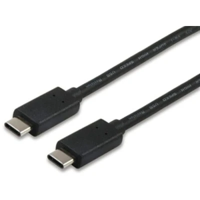 Abbildung von Equip 12888307 1 m USB C Schwarz Kabel (USB C, Stecker/Stecker, gerade, Nickel)